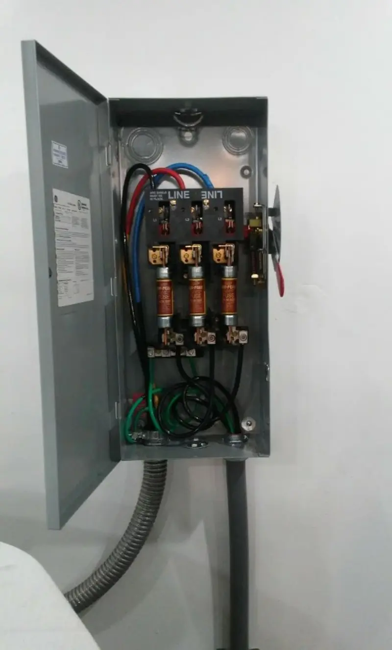 Three-phase disconnect switch installed for Electrical Wiring & Rewiring in West Deer